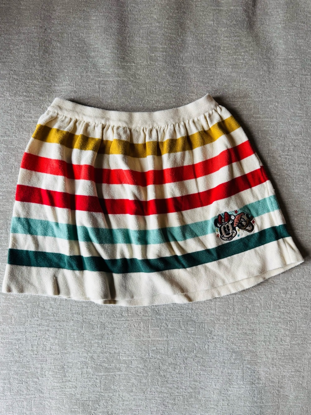 Disney Girls Minnie Mouse Striped Knit Skirt Multicolor Size 5/6